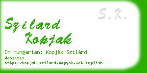 szilard kopjak business card